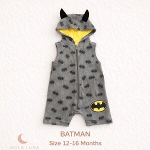🐻 BATMAN HOODED ROMPER 12-18M